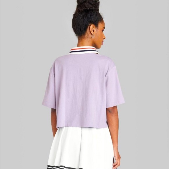Women's Short Sleeve Rugby Shirt by Wild Fable Purple. Size 3X - Picture 2 of 2